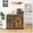 Buffet Cabinet With Storage, Sideboard Cabinet With Carved Door Panels,4 Doors Modern Aesthetic Storage Cabinet With Adjustable Shelves For Living Room, Kitchen-1551648516