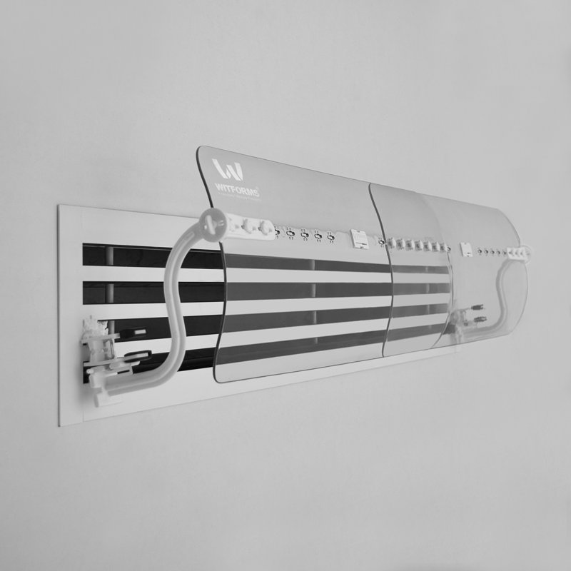 WITFORMS Grille Adjustable AC Air Deflector - 360° Rotatable - Extends 24" to 43" Length - Fits Most Standard Liner Central Air Vents - Transparent Design - Measure Before Purchase