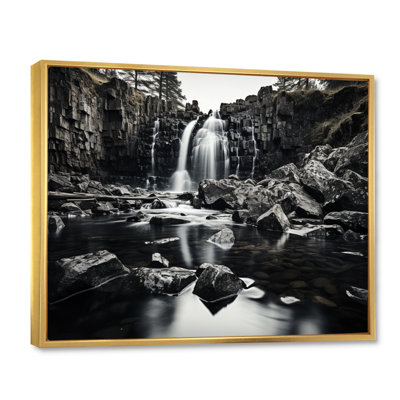 " Monochrome Waterfall Contrasting Elements III "