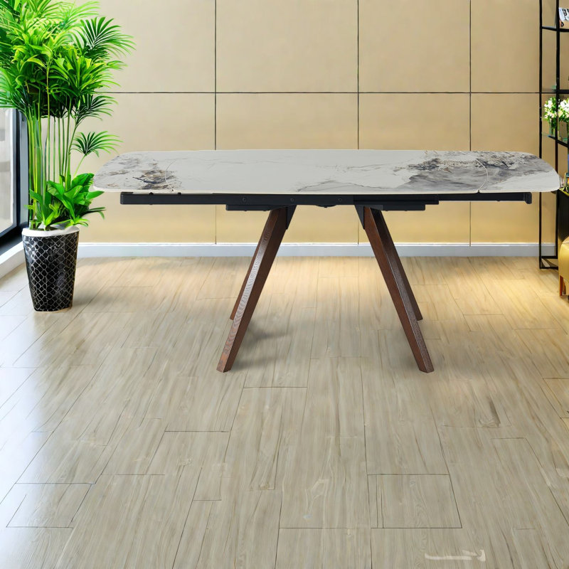 Tables de salle à manger extensibles, design moderne en bois massif pour un usage domestique