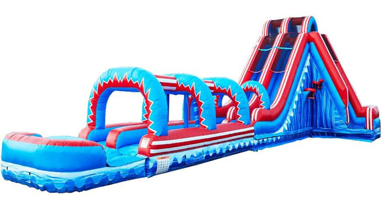 JumpOrange Flash Dual Lane Water Slide and Slip and Slide for Kids and ...