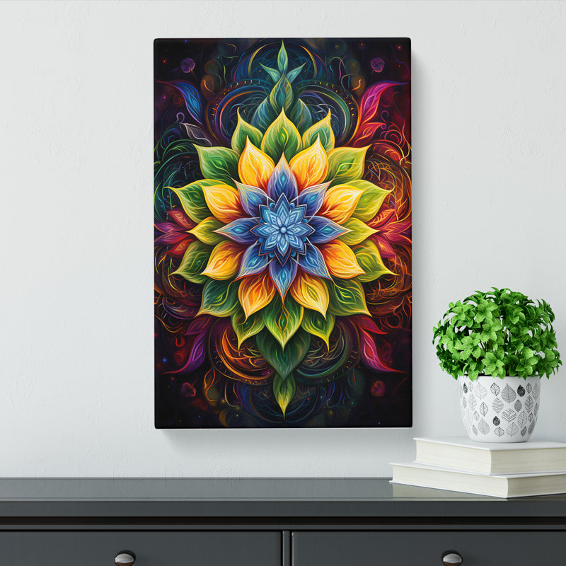 Mandala Symbolism - Wrapped Canvas, 60cm H x 40cm W x 3cm D