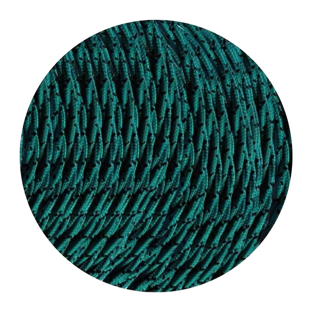 2Core Twisted Vintage Coloured 0.75Mm Braided Fabric Flexible Electrical UK Lighting Wire Cord / Cable