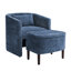 Fauteuil demi-tonneau avec repose-pieds -828744750