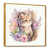 Toile avec cadre flottant or
