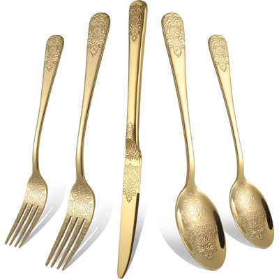 Gold And Silverware Set