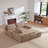 Compression L-Shape Sectional Couch (Camel)