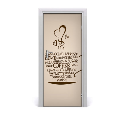 Coffee Cup Door Decal