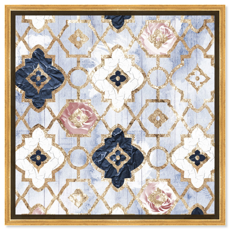 «Rose Quartz Moroccan - Floater Frame», impression sur toile, H 24 po x l 24 po