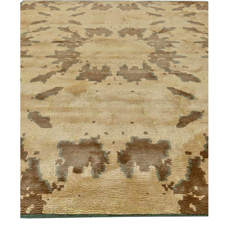 Modern One-of-a-Kind Rectangle 4' X 4'9" Hand Knotted Area Rug