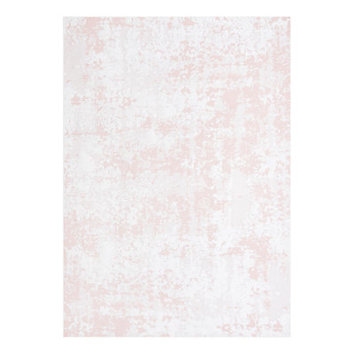 Tapis rose en coton tissé à la machine Piersiak