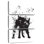 Brampt Black Abstract Dog