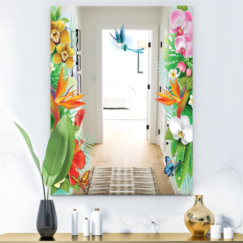 Miroir d'appoint tropical tropical, H 32 po x l 24 po