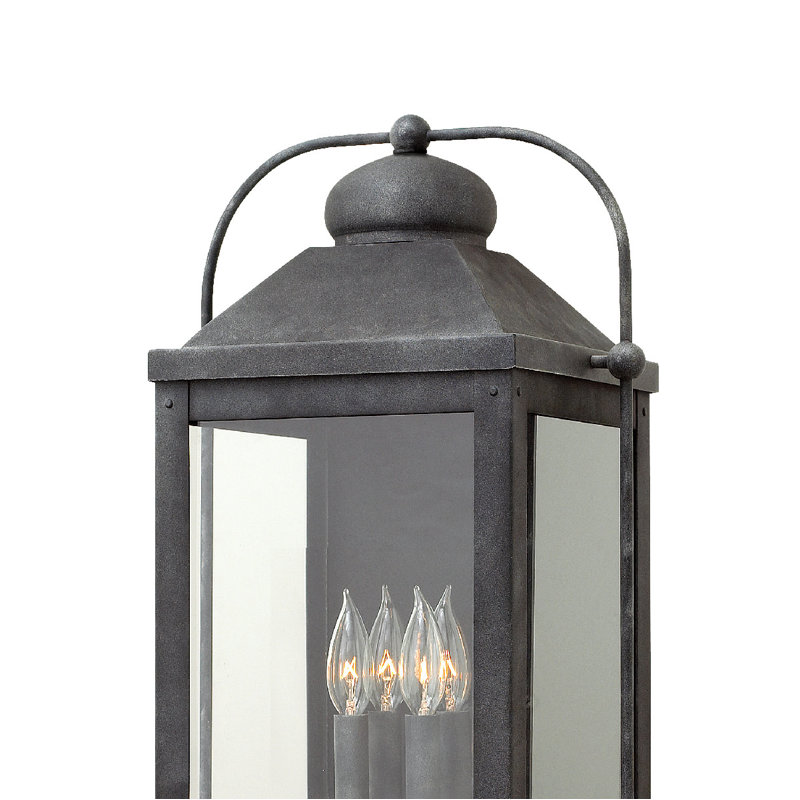 Anchorage 4-Light Outdoor Wall Lantern, Aged Zinc