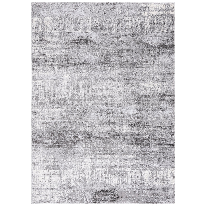 Custar Shag Performance Abstract Rug, Rectangle 4' x 6'