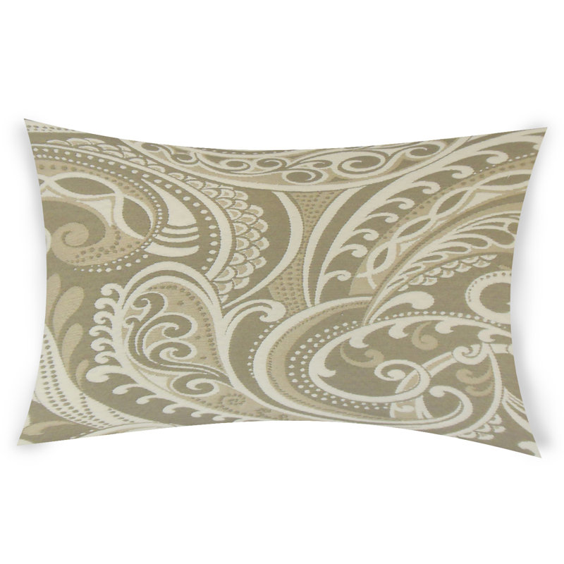  Housse de coussin rectangulaire et insert, Gris, 14 po x 48 po