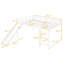 Lit mezzanine avec glissade, conception multifonctionnelle,
