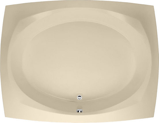 Largo 82'' L Soaking Bathtub, Bone, Satin Nickel