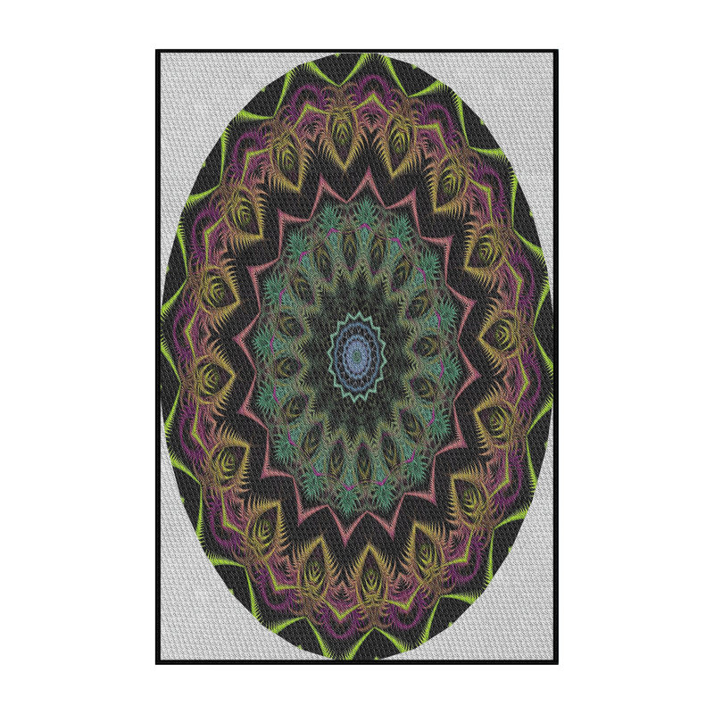 Tapis noir/vert/bleu, Rectangle 2 pi x 3 pi