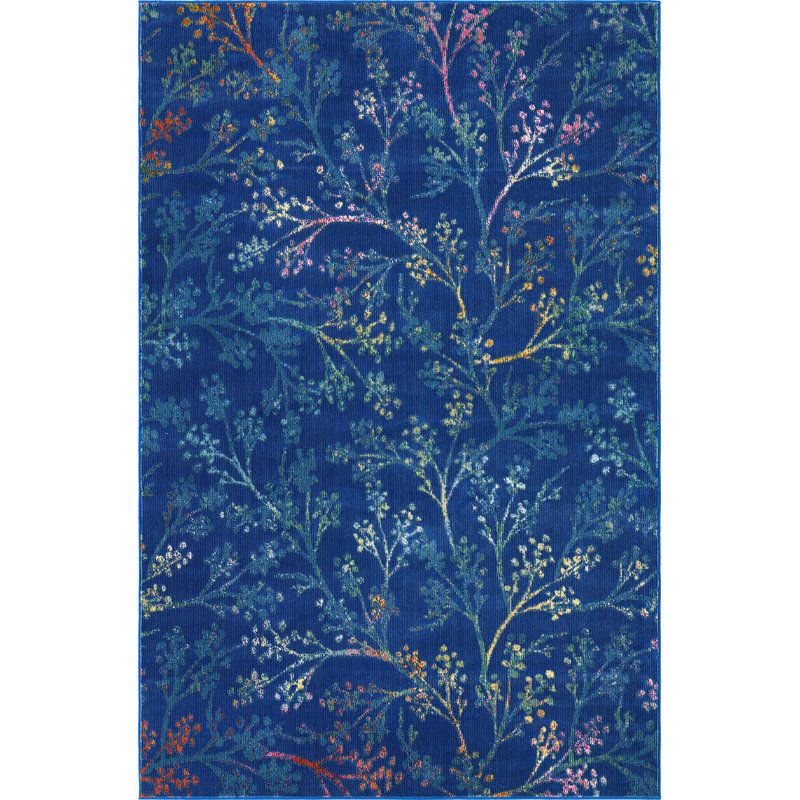 Floral Indoor Rug, Rectangle 4' x 6'
