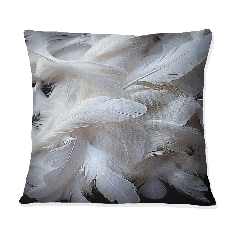 Light As A Feather I - Feathers Printed Throw Pillow