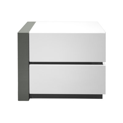 Kajal 25" White Nightstand (Left Facing) 