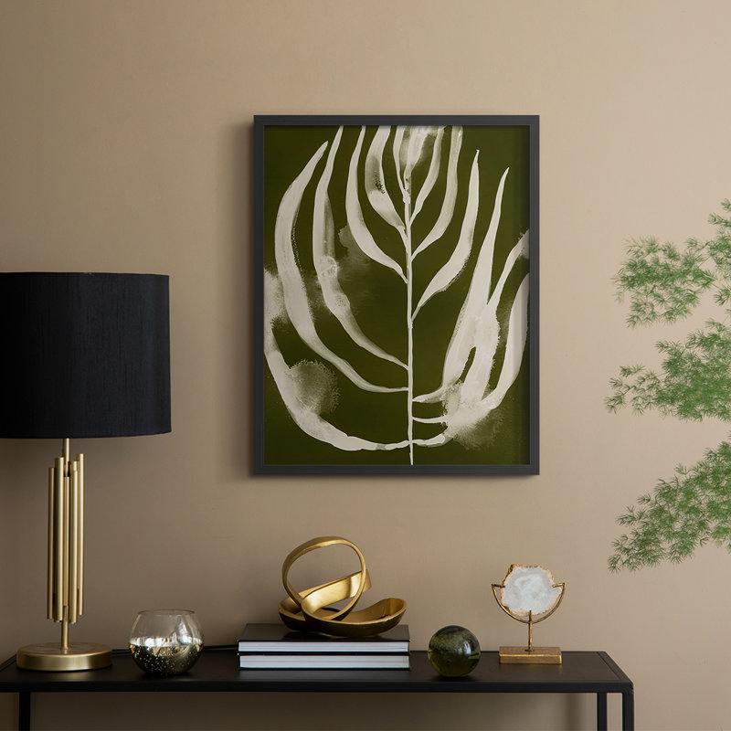 «Organic Bloom IV», reproduction encadrée - bois massif, Noir, noir, noir, noir, H 21 po x l 17 po