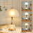 Bedside Table Lamp Petal Light Luxury Crystal Push Button Switch Bedroom Living Room Den Control Dimming Warm Atmosphere Decoration Desk Lamp