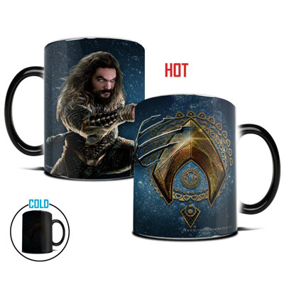 Justice League Aquaman Logo Morphing Mugs Heat-Changing Drinkware - 11oz