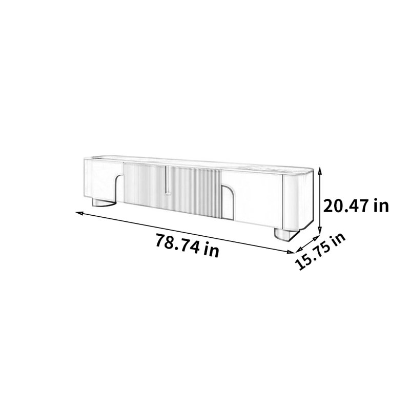 Meuble télé Modern Luxury, 78.74"