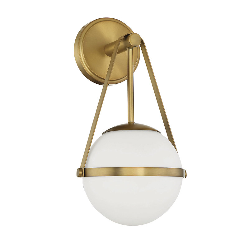 Ayyan 1-Light Wall Sconce in Brass, Brass