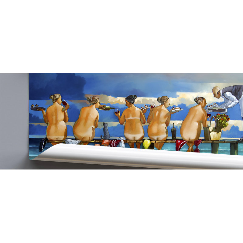  Officiellement sous licence «The Book Club Two» par Ronald West, affiche d'art - 36 x 24 po - reproduction décorative - papier affiche - prête à encadrer
