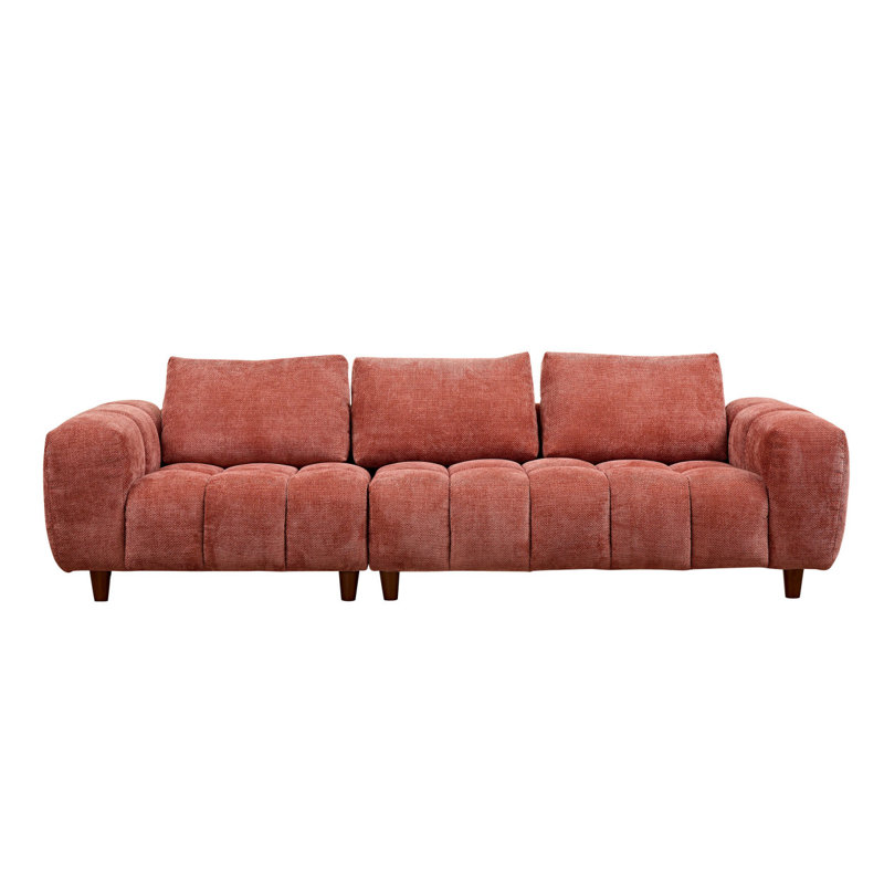 Convertible Sectional Sofa Couch, Caramel