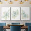 «Seafoam Petals I», reproduction sur toile 3 pièces-91887029-91887024