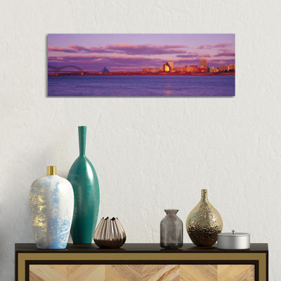 Memphis Panoramic Skyline Cityscape (Dusk) by Unknown Artist - Wrapped Canvas Panoramic Gallery-Wrapped Canvas Giclée