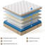Matelas double hybride de luxe à 7 zones de 12 pouces avec soutien lombaire et d'épaule exceptionnel-166561200-166561198