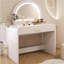 Coiffeuse 39 "avec miroir et écran tactile, coiffeuse avec tiroir pour chambre à coucher