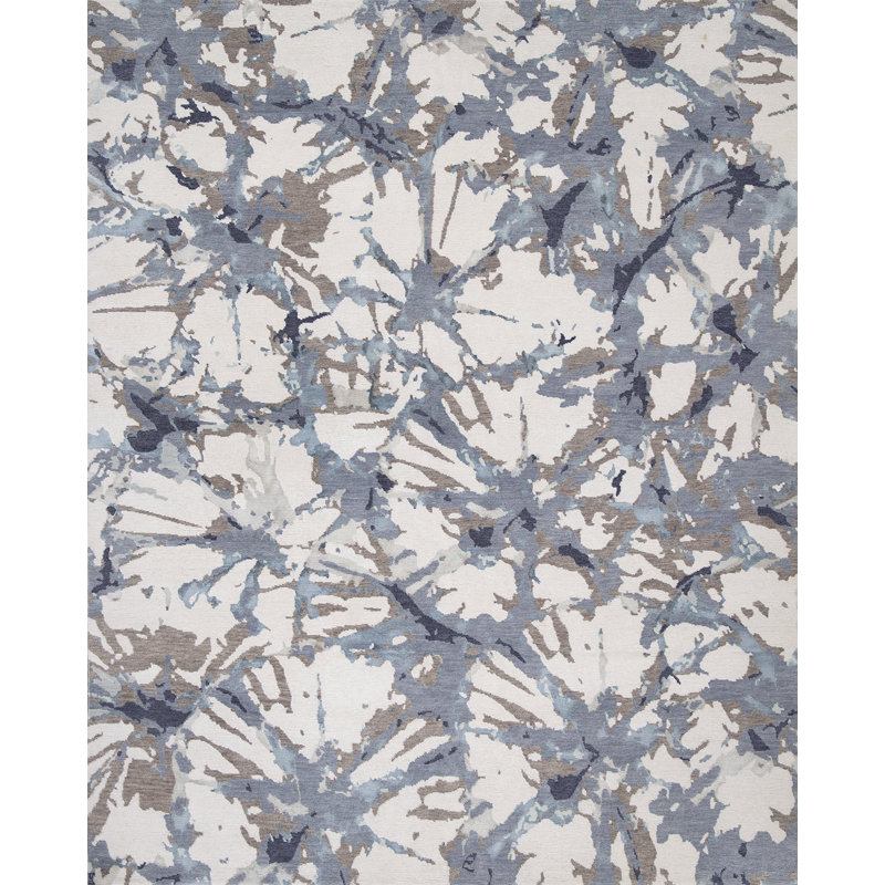 Shibori Abstract Area Rug, Rectangle 8' x 10'