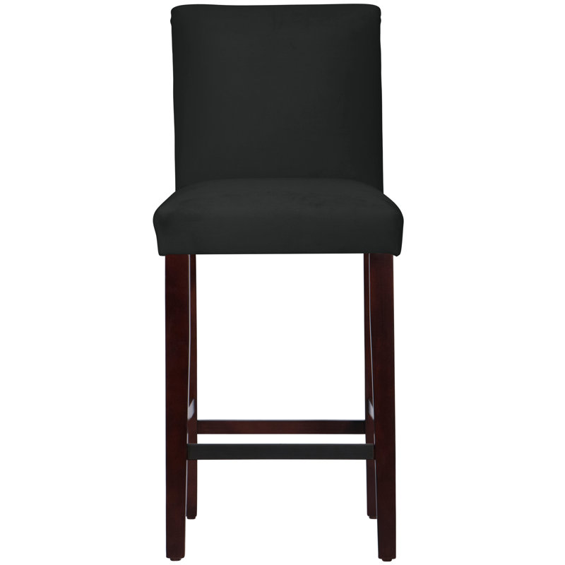 Tabouret de bar et de comptoir Sylva, Tabouret de bar (siège d'une hauteur de 31 po), Espresso, Zébré chocolat délavé