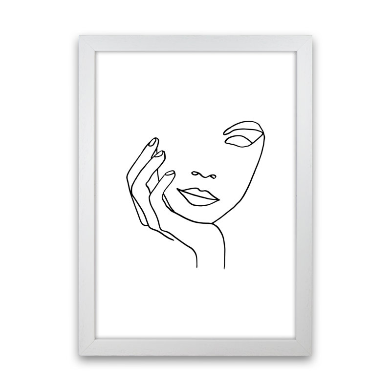 Hand One Eye - Print, 63cm H x 46cm W x 3cm D, White Frame