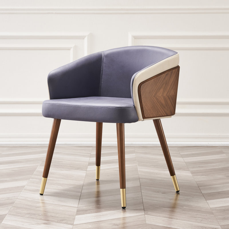Chaise de salle à manger capitonnée en cuir pour restaurant