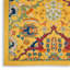 Tapis jaune à motif floral Weirton-794967014