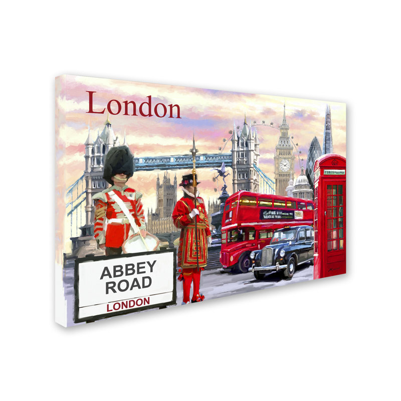 «Armand London Collage» par Armand, reproduction sur toile, H 12 po x l 19 po x P 2 po