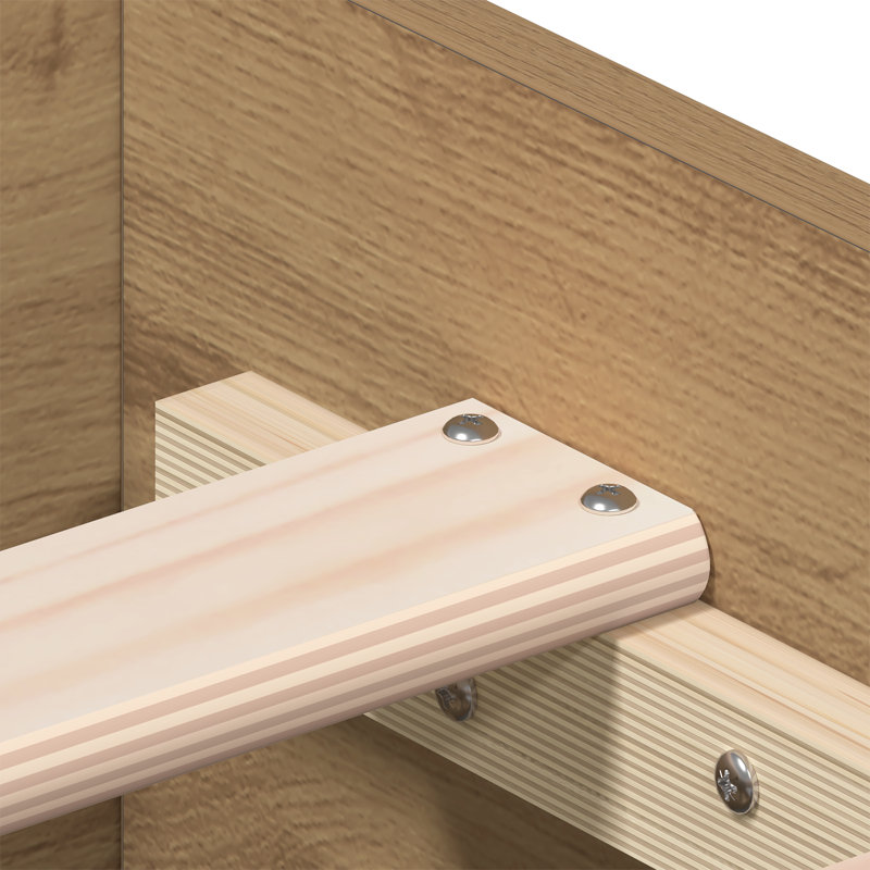Bed Frame With Drawers Engineered Wood, European Double (140 x 200 cm), Artisan Oak