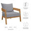 Fauteuil d'extérieur en bois de teck Brisbane par Modway-1082747505