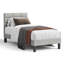Velvet Upholstered Platform Bed with Headboard-114297178
