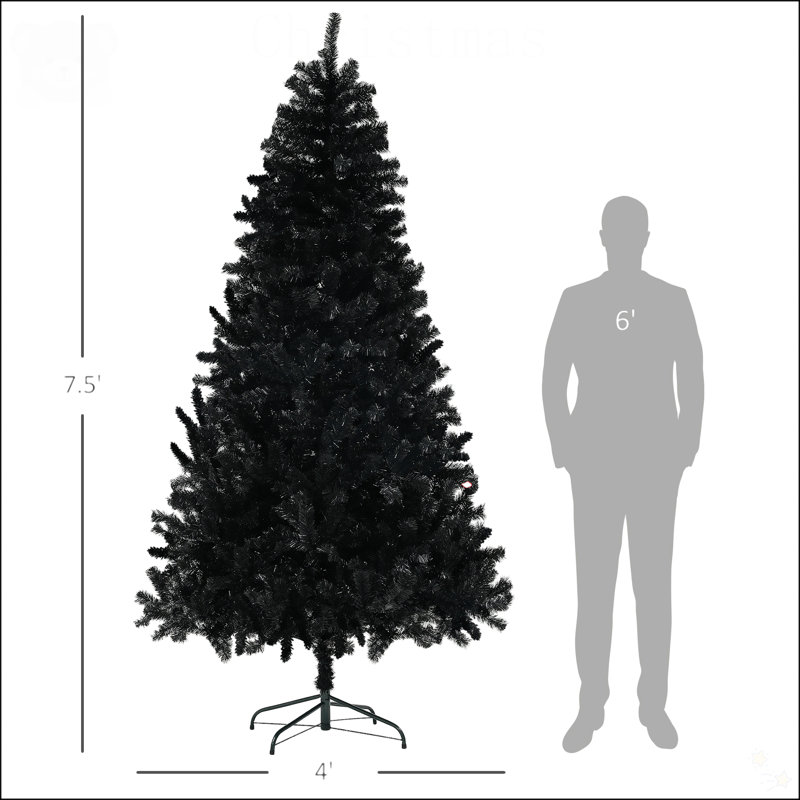 Grand arbre de Noël artificiel, H 7,5 pi