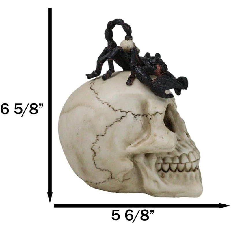 Figurine d'Halloween démoniaque sur crâne