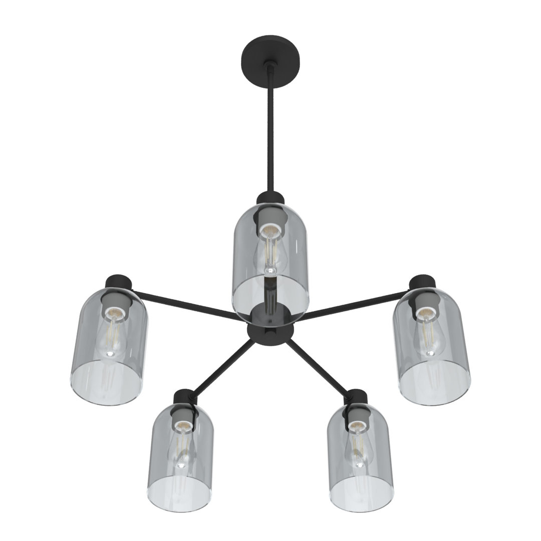 Lochemeade 5 - Light Unique / Statemen Cylinder Chandelier Hunter Fan Shade 