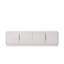 Carrington 70"W White 4-Door TV Stand